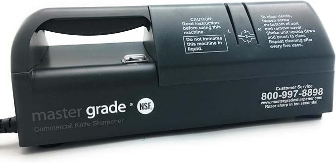 Commercial Electric Knife Sharpener with 3 Pair of Sharpening Wheel