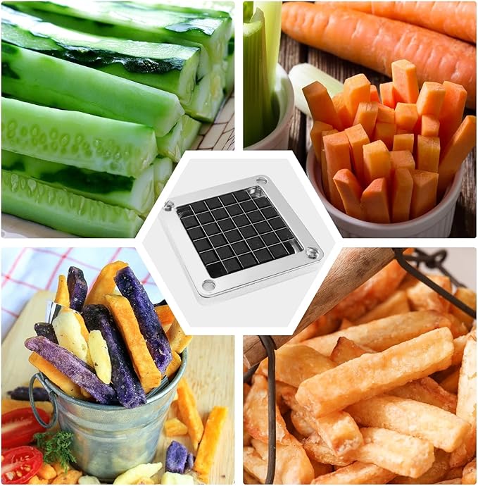 Replacement Chopper Blade Commercial Vegetable Chopper Dicer Stainless Steel Blade for Fruit Cutting Machine Tomato French Fries Cutter (1/2″ Blade)