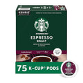 Starbucks K-Cup Coffee Pods, Dark Roast Coffee, Espresso Roast for Keurig Coffee Makers, 100% Arabica, 1 Box (75 Pods)