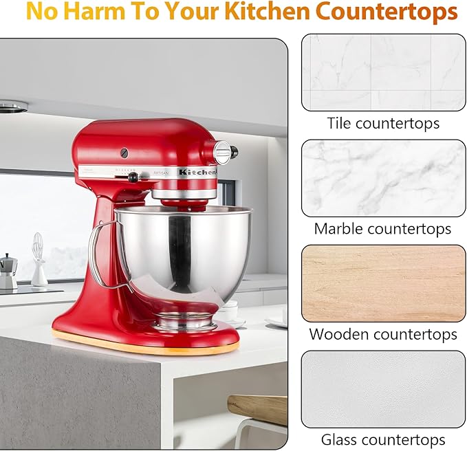 Mixer Mat Slider for KitchenAid 4.5-5 Qt Tilt Head Stand Mixer - Bamboo Kitchen Appliance Sliding Tray Mixer Mover Slider Board Compatible with Kitchen aid 4.5-5 Qt Stand Mixer, KitchenAid Artisan