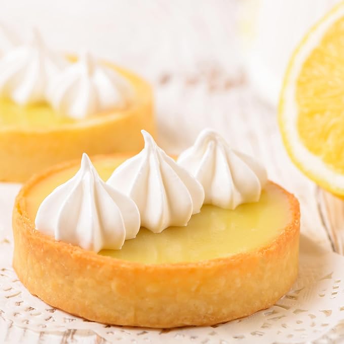 Cambie Sweet Round Medium Tart Shells, 2.17" in Diameter, French Style Tart Shells with White Chocolate Coating (Pack of 40)