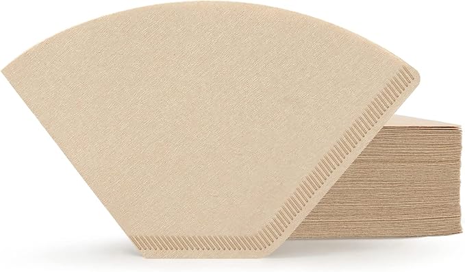Segarty #1 Coffee Cone Filters, 100 Count Pack Size 1-2 Cup Natural Unbleached Brown Paper Disposable Pour Over Maker Basket Dripper for Most Brewer Machine for Home, Office, Cafetera