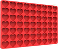 Heart Silicone Candy Molds for Gummy Chocolate, Heart Ice Cube Resin Sheet with Scraper (L)
