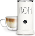 Rae Dunn Electric Milk Frother Steamer -Stylish Automatic Milk Steamer and Frother, Milk Warmer, Hot and Cold Foam Maker for Coffee, Latte, Cappuccino, Macchiato - 550 Watt (Cream)