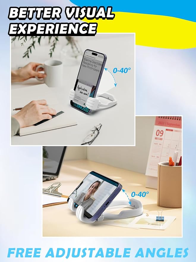 Stocking Stuffers for Men Women Teens Kids: Thumbs Up Lazy Phone Stand Holder for Desk Funny Gadgets for Teenage Boys Girls Dad Father Mother Mom Son Daughter Husband Wife Adults Gifts for Christmas