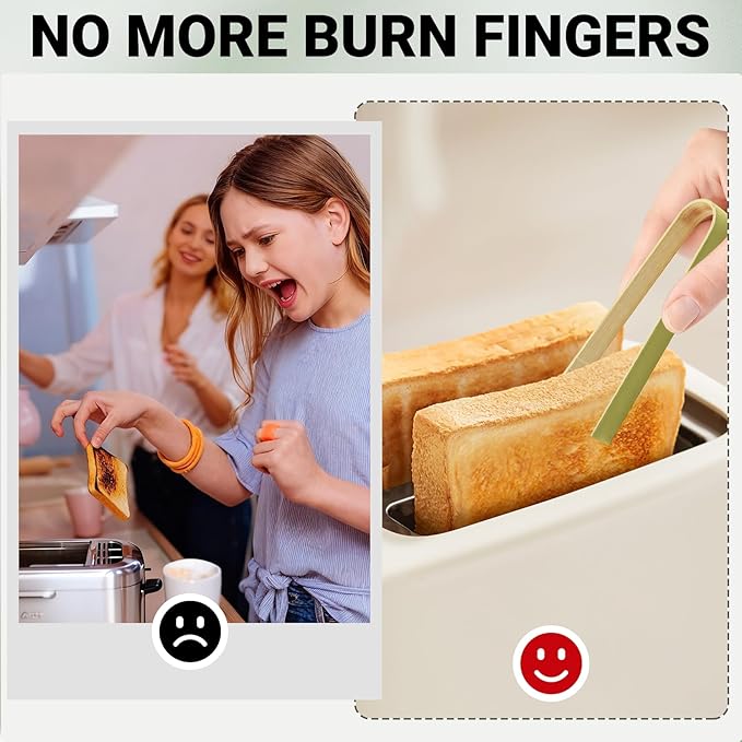 20 Pcs Mini Bamboo Tongs, Disposable Wooden Tongs for Charcuterie,Toast, Bread, Pickles,Tea, Natural Bamboo Cooking Utensilsfor Catering, Buffet, Wedding Parties Supplies(3.94 Inch)