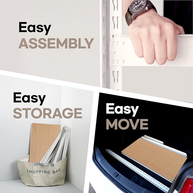 HOMEDANT House 5 Tier 24.4" W Laminated Metal Shelving Unit Adjustable Storage Utility Rack Heavy Duty Shelves Organization Multipurpose Shelf Kitchen Garage Pantry Closet 3 Pack