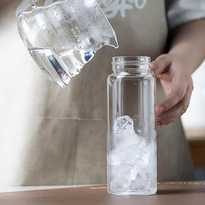 19oz Cold Brew Bottle, Cold Brew Maker with Removable Filter, BPA - Free Portable Cold Brew Tea Bottle for Iced Tea, Cold Brew & Fruit Infusion (Black)