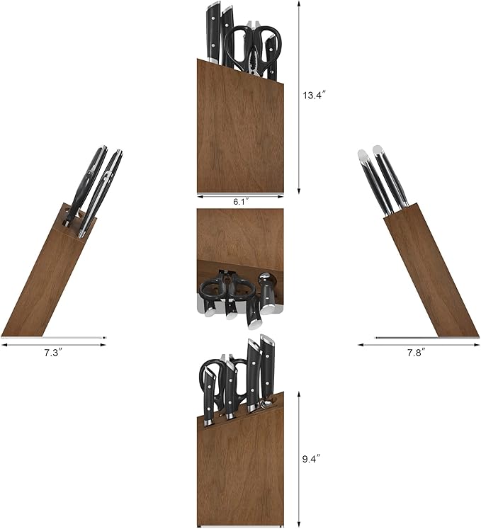 Cangshan HELENA Series German Steel Forged, HUA Knife Block Set (6-Piece, Black)