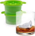 Tovolo Ice Cubes Mold Pack of 2 Large Craft Ice Molds for Whiskey Bourbon Cocktails, Easy Fill No Leak Silicone Ice Molds Gift for Him Stackable Dishwasher Safe BPA Free Heart Ice