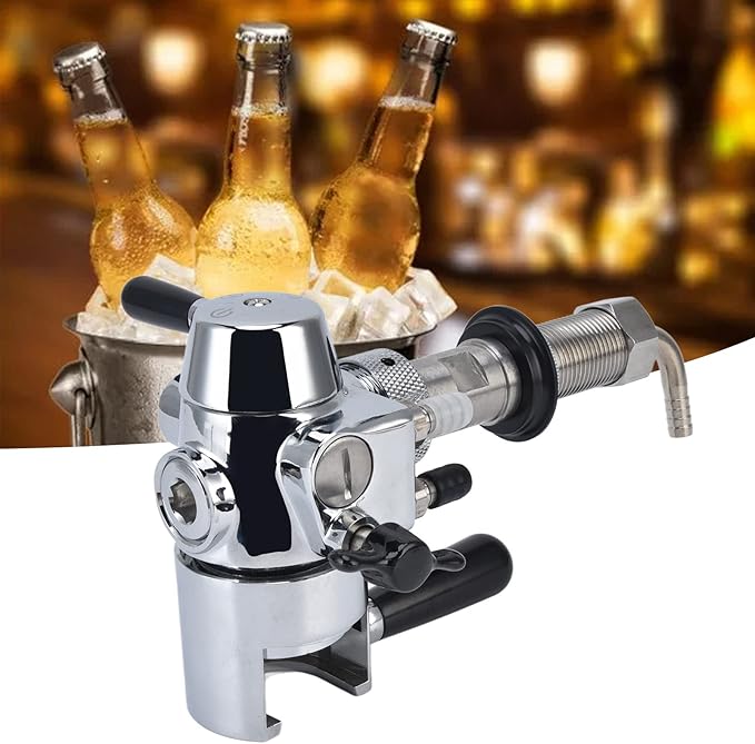 Beer Bottle Filler, No Foam Counter Pressure Bottle Filler with Removable Clip Lock 304 Stainless Steel Fast Filling Glass Bottle Filling Tool for Beer & Wine