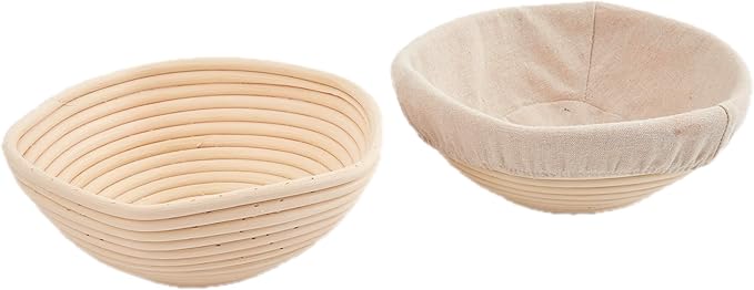 Bread Proofing Star Basket Sourdough Starter Kit - Rattan Banneton Bowl for Baking Star-Shaped Bread- Gift Set