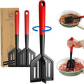 2PCS Meat Chopper, Heat Resistant Meat Masher for Hamburger, Ground Beef Smasher, Non Stick Mix Ground Chopper, Mix and Chop Potato Masher Tool 2in1 Twist Design