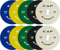 CAP Barbell 2-Inch Olympic Bumper Plate Weight Set with 6 Post Rack | 100-370 lbs | Multiple Options
