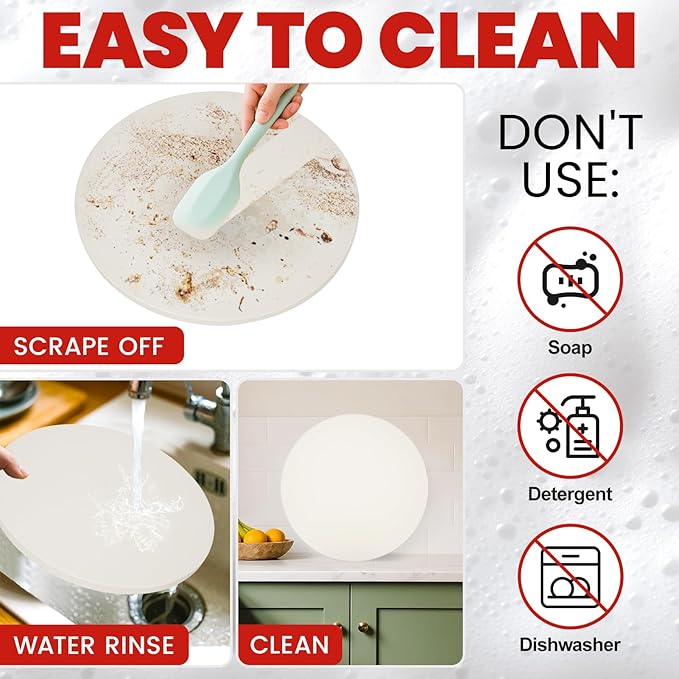 GOOD GAIN Pizza Stone for Oven Grill - 15'' Round Baking Stone for Bread, Pies | Cordierite Oven Stones for Cooking | Indoor,Outdoor | Durable, Heat Shock Resistant (White)
