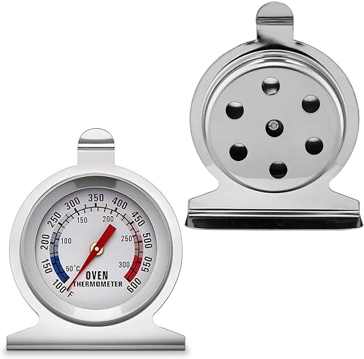 Lightbeam 2" Dial Oven Thermometer with Temperature Range 100°F to 600°F, Instand Read Large Dial Kitchen Thermometer for Baking, Grill & Smoker
