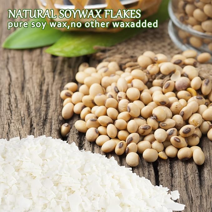 Candle Making Soy Wax-2 lb Bag（32oz）-Pure Nature DIY Soy Wax Flakes