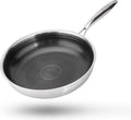 Hybrid 12 inch Stainless Steel Non Stick Skillet,Frying Pans Nonstick, PFOA Free Cookware, Dishwasher and Oven Safe, Induction Compatible