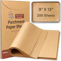 200 Pcs Parchment Paper Baking Sheets, 9x13 Inch Non-Stick Pre Cut Baking Parchment Sheets for Oven & Air Fryer, Ideal for Bread, Cookies & Cakes (Unbleached)