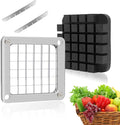 Replacement Chopper1/2‘’ Blade,Commercial Vegetable Chopper Dicer Stainless Steel Blade and Pusher Block for Fruit Cutting Machine Tomato onion French Fries Cutter