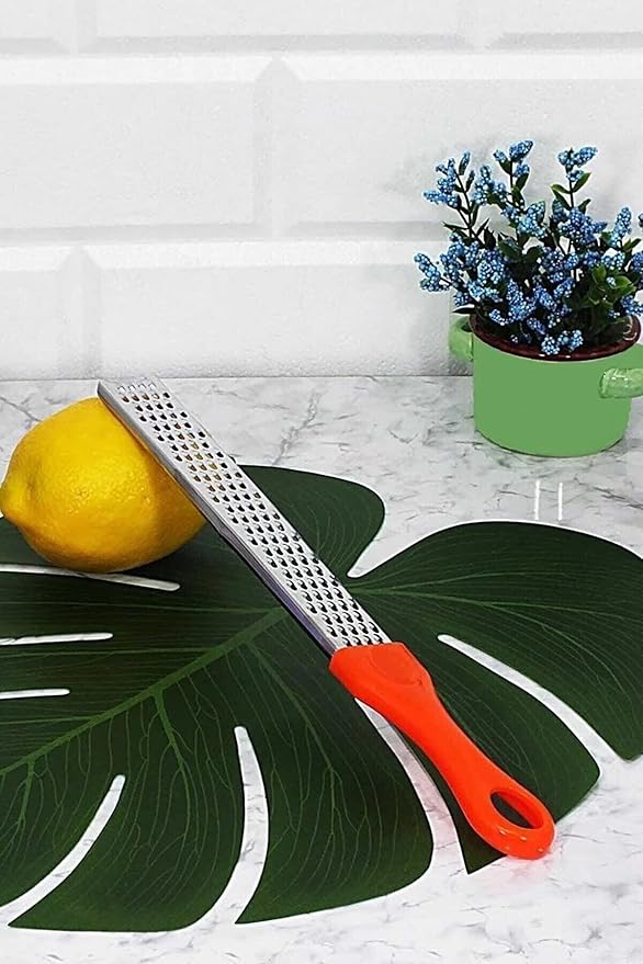 Lemon Zester - Garlic Grater, Stainless Steel Cheese Parmesan Ginger Vegetable Spices Multipurpose Grater for Kitchen 1 piece