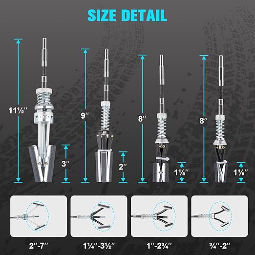7PCS Engine Cylinder Hone Tool Set with Box, Adjustable Engine Cylinder Hone Tool Kit from Sizes 3/4" to 7" Cylinders, Engine Cylinder Grinding and Polishing Tools with 1-⅛", 3" and 4" Honing Stones