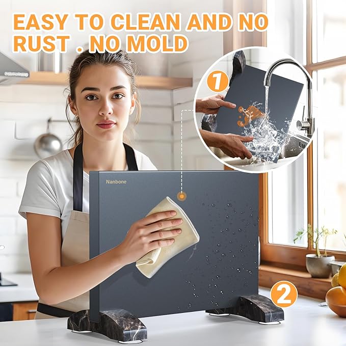 Magnetic Knife Block Without Knives Black Stainless Steel Magnetic Knife Holder Stand with Strong Knife Magnet Double Side Knife Magnetic Strip Knifes Storage Organizer for Kitchen Counter Top