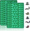 2 PCS Animal Silicone Molds, 104 Cavity Frog, Lizard, Snails Shaped Mini Silicone Molds for Baking Biscuits, Cookie,Candy, Chocolate, Jelly,Ice Cube,Pet Dog Treats Mold