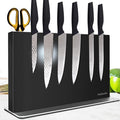 Magnetic Knife Block Without Knives—Black Stainless Steel Double-Sided Magnetic Knife Holder Stand with Strong Magnets, Knife Storage Organizer for Kitchen Counter top, 16 inch