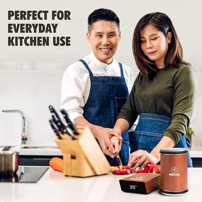 Magnetic Rolling Knife Sharpener Kit, 2-Angle Diamond System (15° & 20°), Restore Dull Knives Fast with Dual Grits, Safe and Fast Sharpening for Kitchen & Outdoor Knives