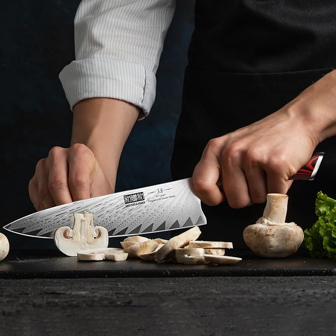 HOSHANHO 8 Inch Damascus Chef Knife, Professional Japanese Damascus Super Steel Kitchen Knife, Ultra Sharp Cooking Knife with Ergonomic G10 Handle