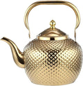 SANQIAHOME 2000ml teapot with Infuser stainless steel Water Boilers lifting handle Tea Maker Water Kettle for Induction/Gas gold