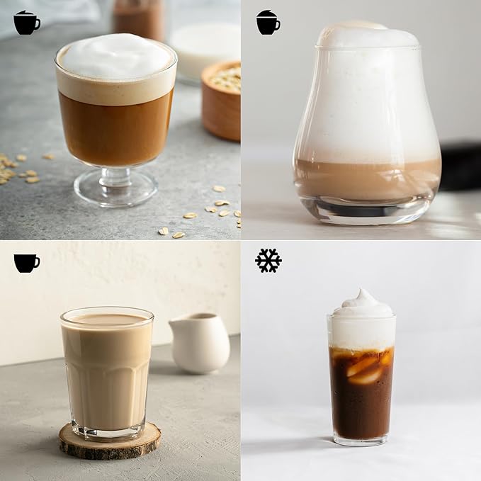 Kenmore Electric Milk Steamer and Foam Maker – Hot or Cold Milk Frother for Coffee, Lattes, Cappuccino, Portable Milk Heater and Foamer for Espresso, Home Brewing, Calentador de Leche para Café