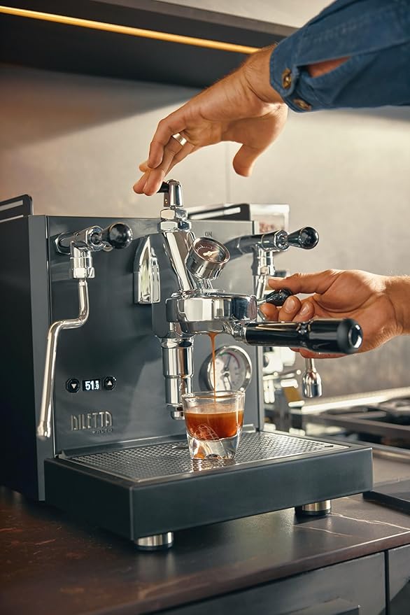 Diletta Alto Espresso Machine with Flow Control | Dual Boiler | PID | Shot Timer | Adjustable OPV | (White)