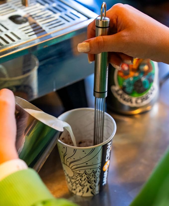Baristir by Gosh That's Good – Barista Mixing Tool for Coffee Shops | Handheld Stirrer for Coffee, Matcha, Tea | No Clumps, Excellent Foam Control