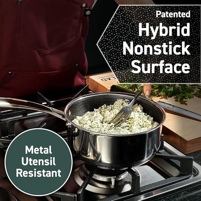 HexClad Hybrid Nonstick 22-Piece Cookware Set, 6Pc Pan Set, 6-Piece Pot Set with 2 Trivets, 10" Wok, 6-Piece Essential Knife Set, and Magnetic Knife Block