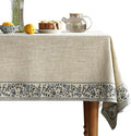 ISAENNE Designer Vintage Linen Elegant Rectangle Tablecloth,Chinoiserie Floral Table Cloth,Wrinkle Resistant Decor Table Cover for Dining Thanksgiving Kitchen Party,55"*71"-Segerman B