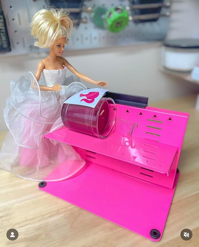 The Label Ledge – Original Patented Candle Label Applicator Tool (Made in USA, Sassy Pink) | Precise Label Placement Tool for Jars, Bottles & Candle Vessels | Adds Color + Precision to Your Workspace