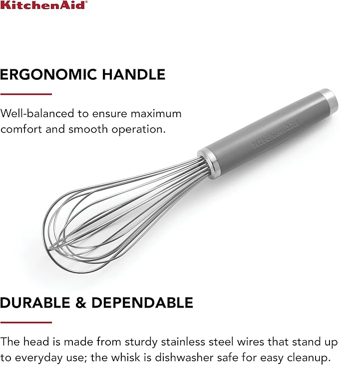 KitchenAid Classic Utility Whisk, 10.5-Inch, Gray