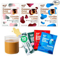 Copper Cow Premium Vietnamese Coffee Variety Pack (15 Coffees & 15 Creamers)| Classic Black, Churro, & Vanilla Latte | Pour Over Single-Serve Lattes, No Refrigeration Needed, Travel Friendly