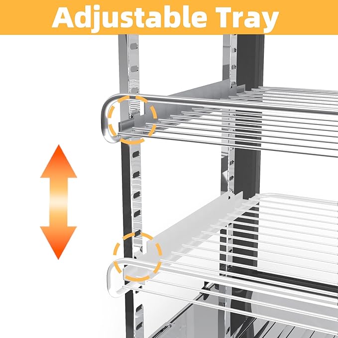 Whalefall 35" Countertop Food Warmer,3-Tier Food Warmer Display Commercial, Warm for Food Pizza Warmer w/ 3D Heating with Stainless Frame Sliding Glass Doors Pastry Display Case for Buffet Restaurant