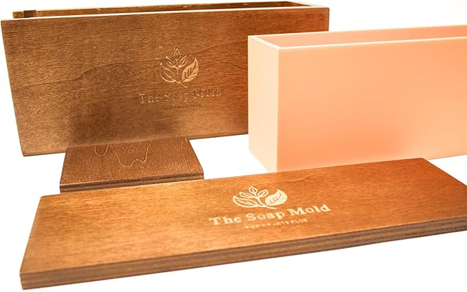 Soap Mold Tall and Skinny Cold Process/Melt and Pour Soap, 9-Ply Birch Box, Flexible Silicone Insert