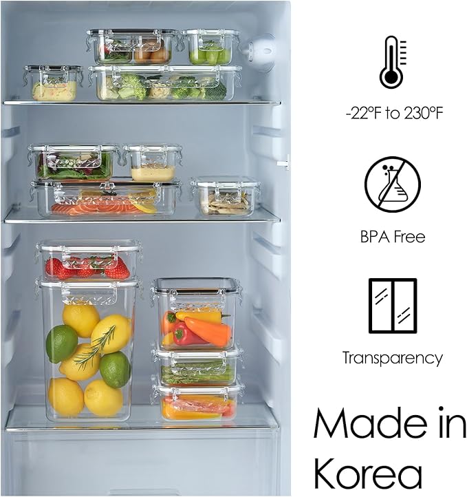 Airtight Food Storage Container with Lid(13.5oz) Leak-Proof Baby Food Box | BPA-Free | Meal Prep | Microwave, Freezer and Dishwasher Safe | Kitchen Fridge Organizer Boxes | Fresher Food