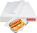 White Deli Paper Sheets, 12" x 12" (50 pcs.) - USA-Made Premium Food Basket Liners - PFAS-Free Grease Resistant Deli Paper Sheets for Food, Snack & Baking Wrap, Picnic & Party by IDL Packaging