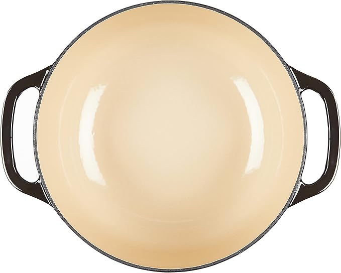 Lodge Manufacturing Company EC6D18 Enameled Dutch Oven, 6 qt, Midnight Chrome