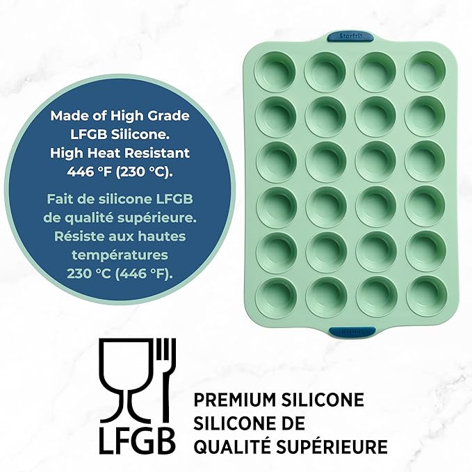 Starfrit Silicone Baking Pans - 24 Mini Muffins