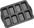 Beasea Mini Loaf Pan 8 Cavity, Nonstick Bakeware Square Bread Pan, Carbon Steel Mini Loaf Bread Pan Cake Pans for Baking Oven