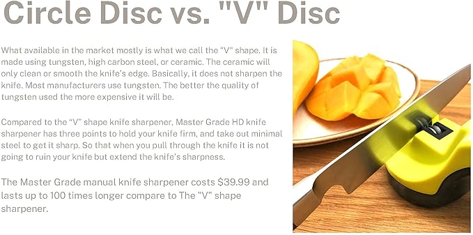 Premium Manual Knife Sharpener in orange