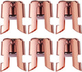 Champagne Sealer Stopper 6 Pack Stainless Steel Sparkling Wine Bottle Stoppers，Leak-Proof Bubble Retaining Saver，Suitable for Champagne Prosecco Cava and Sparkling (Rosegold)