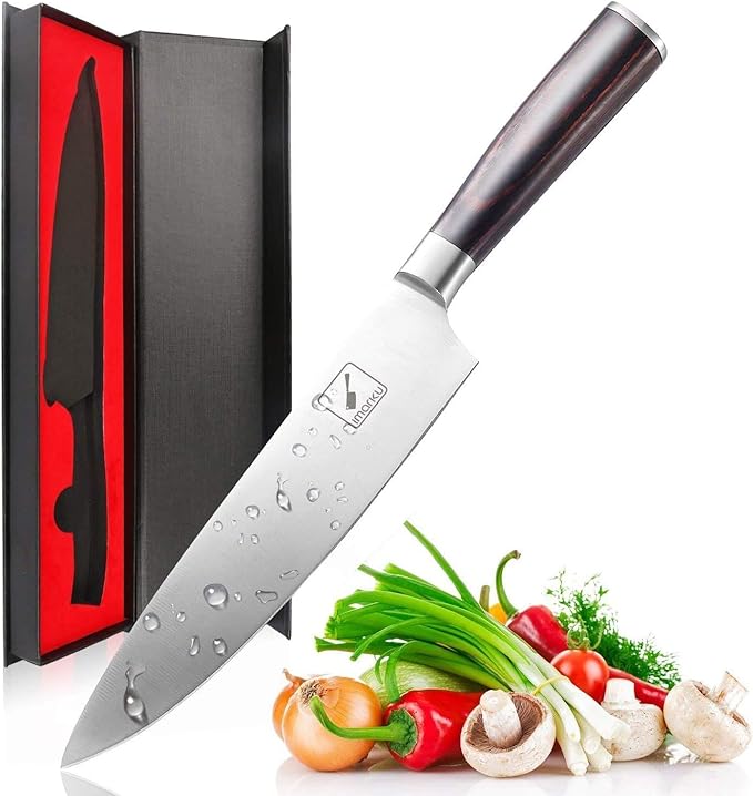 imarku Chef Knife 8 inch, High-Carbon Stainless Steel Pro Kitchen Knife with Ergonomic Handle and Gift Box, Chef's Knives for Professional Use, Gifts for Men and Women